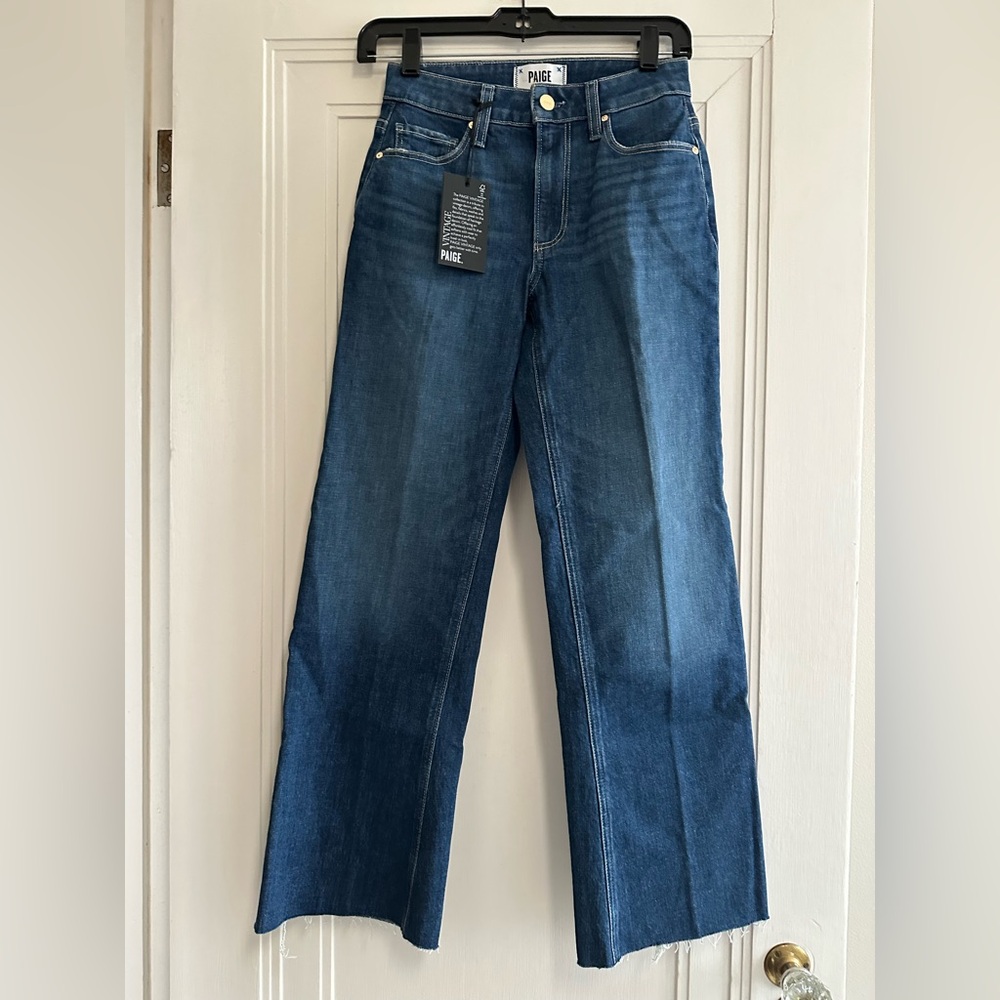 NWT Paige High Rise Leenah Ankle Trouser Leg Jeans - Size 23